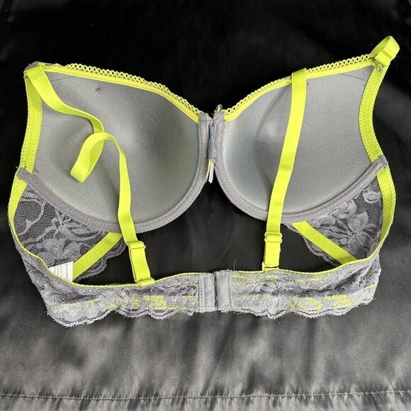 Angelina Grey Green Bra Silky Lace Detail Convertible Removable AdjustableStraps - Picture 7 of 11